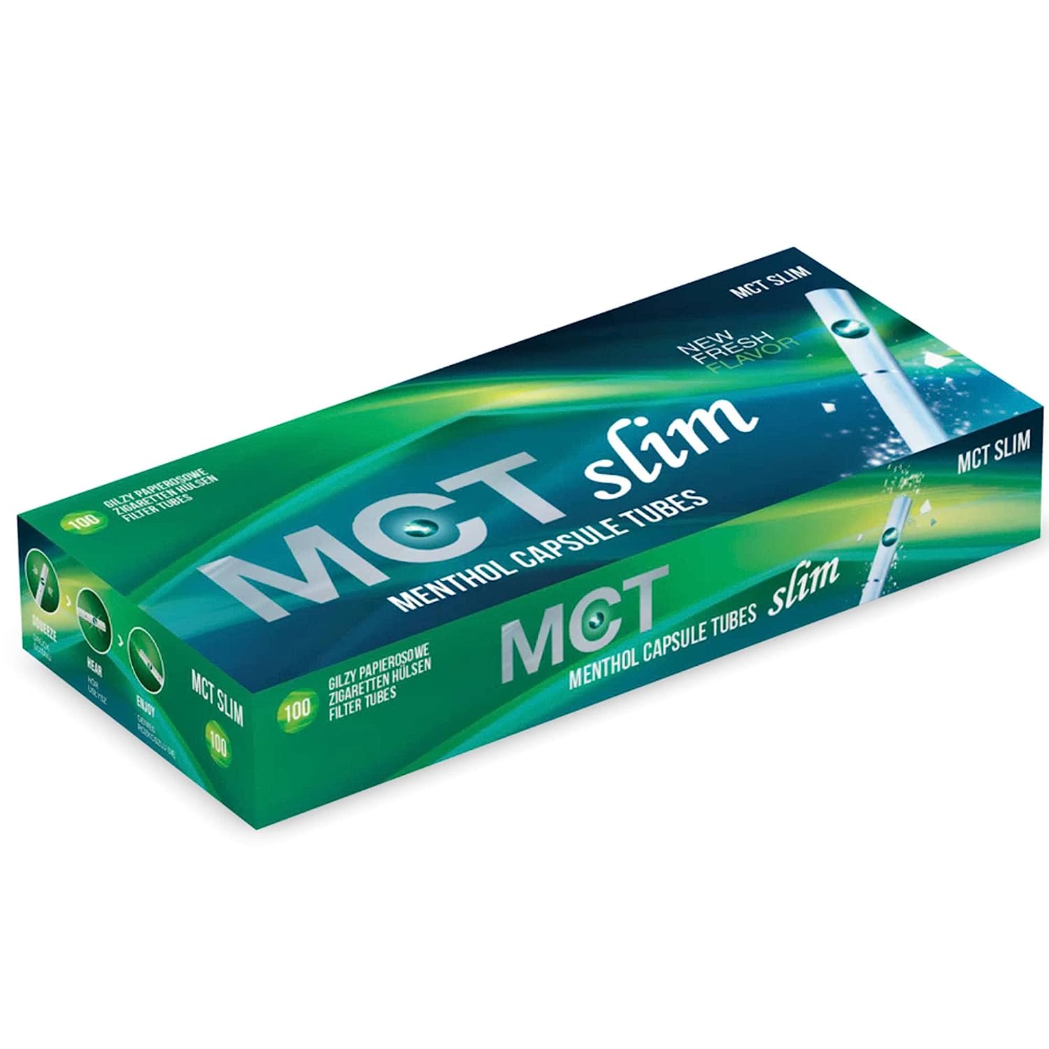 Buy 20 mm MCT Menthol Capsule Ayurvedic Herbal Cigarettes 100 Tubes