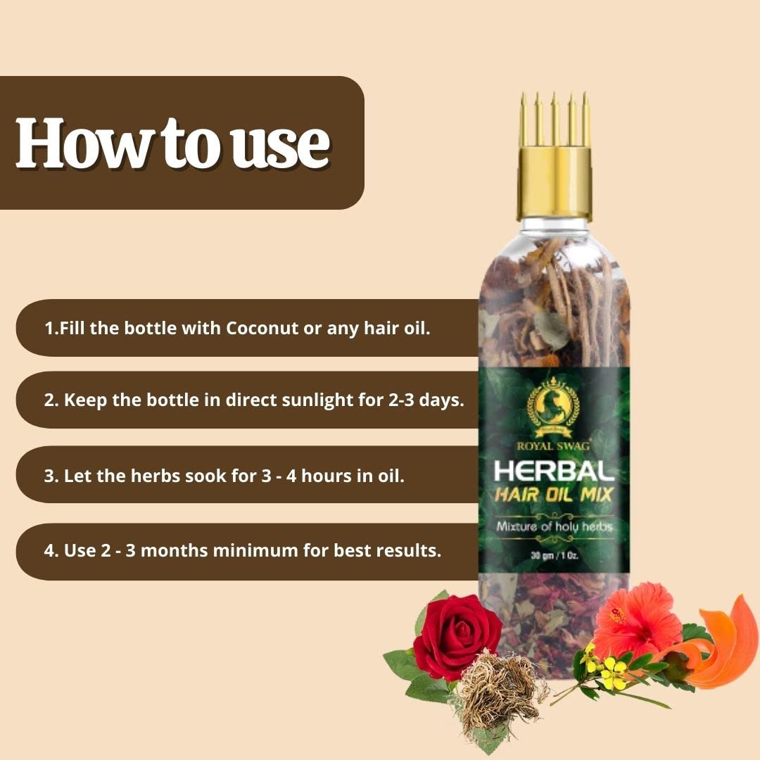 Herbal Hair Oil Mix of Vital Herbs Dried Hair Oil Mixture Essential Herbs for Thick Long Hair (10 gram) for Hair Nourishment (Pack Of 2)
