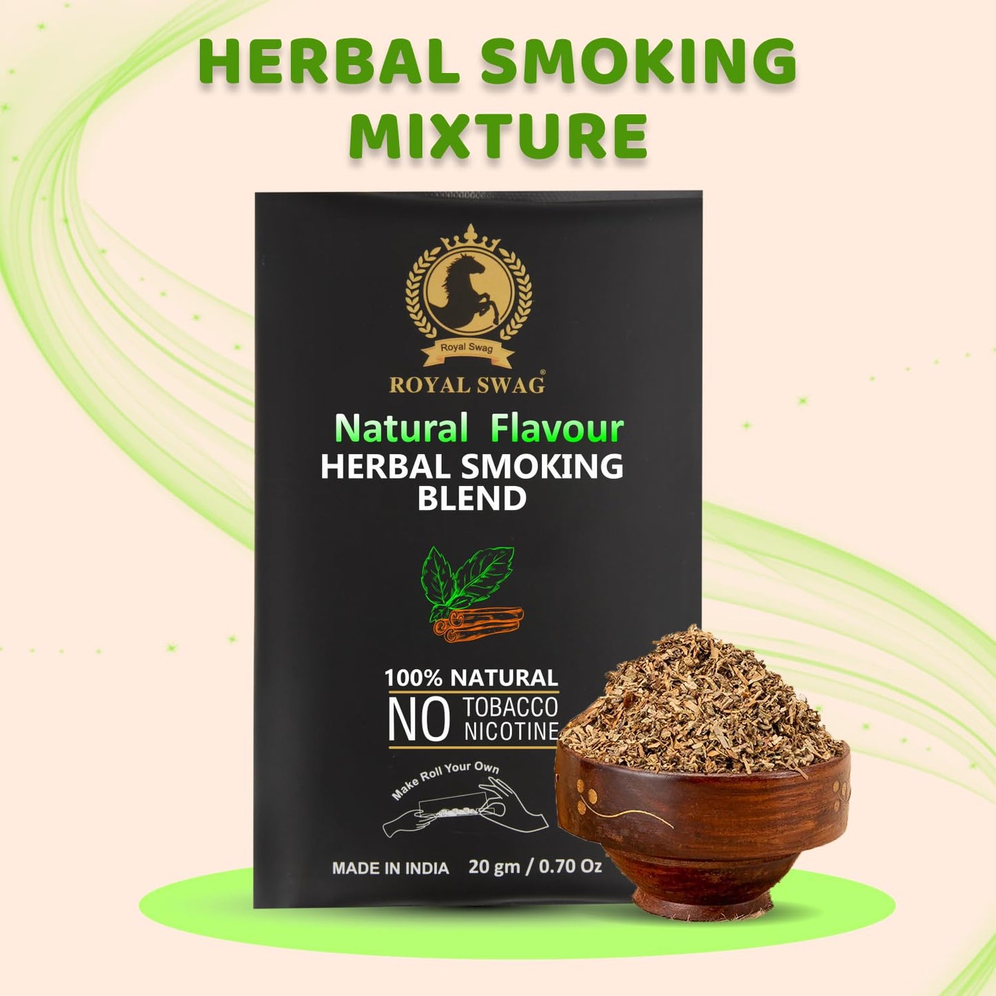 100% Nicotine & Tobacco Free Smoking Mixture(20 gram) | Natural Flavor