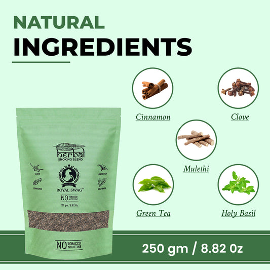 100% Tobacco Free & Nicotine Free Herbal Smoking Mixture Blend 250 gram