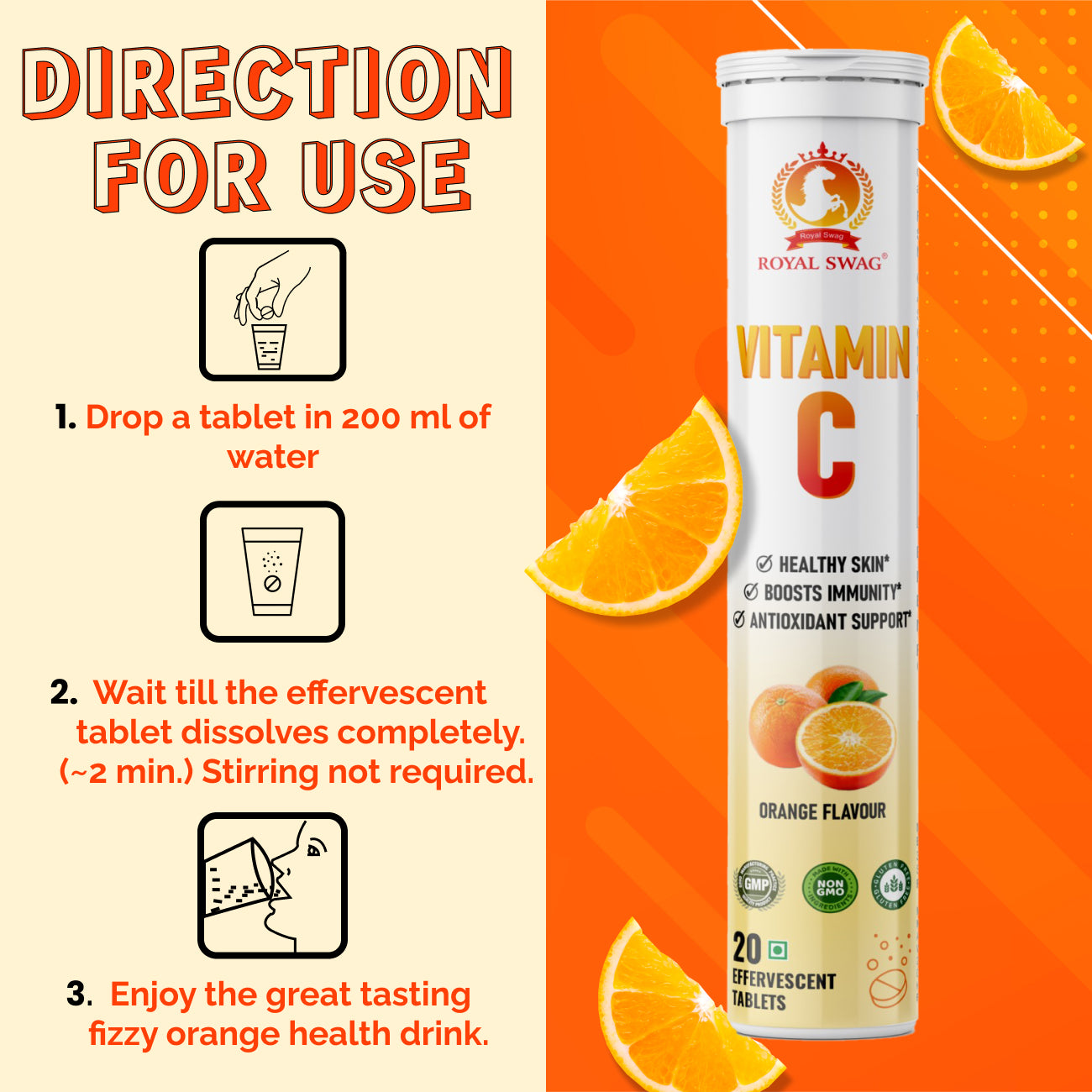 Vitamin C Effervescent Tablet 20 Pcs Pack