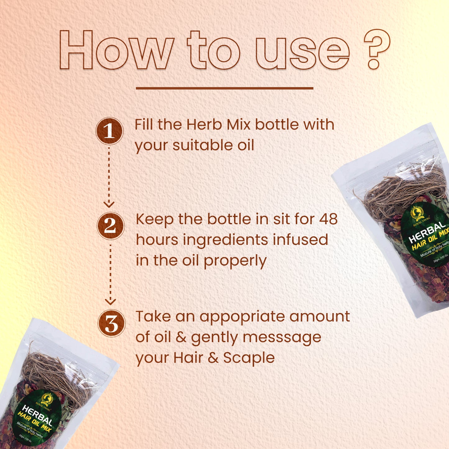 Herbal Hair Oil Mix of Vital Herbs Dried Hair Oil Mixture Essential Herbs for Thick Long Hair (30 gram) for Hair Nourishment
