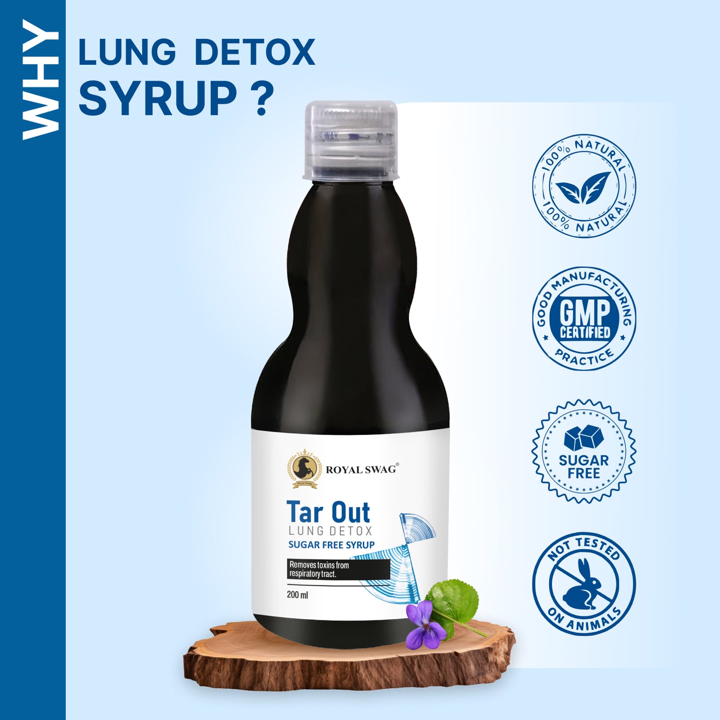 Ayurvedic Lung Detox Tablets(60 Count) Vegetarian, Herbal Supplement