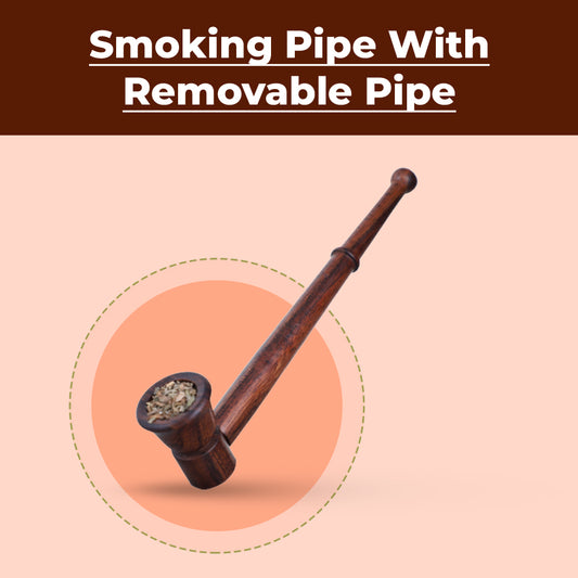 Brown Colour Vintage Wooden Smoking Pipe