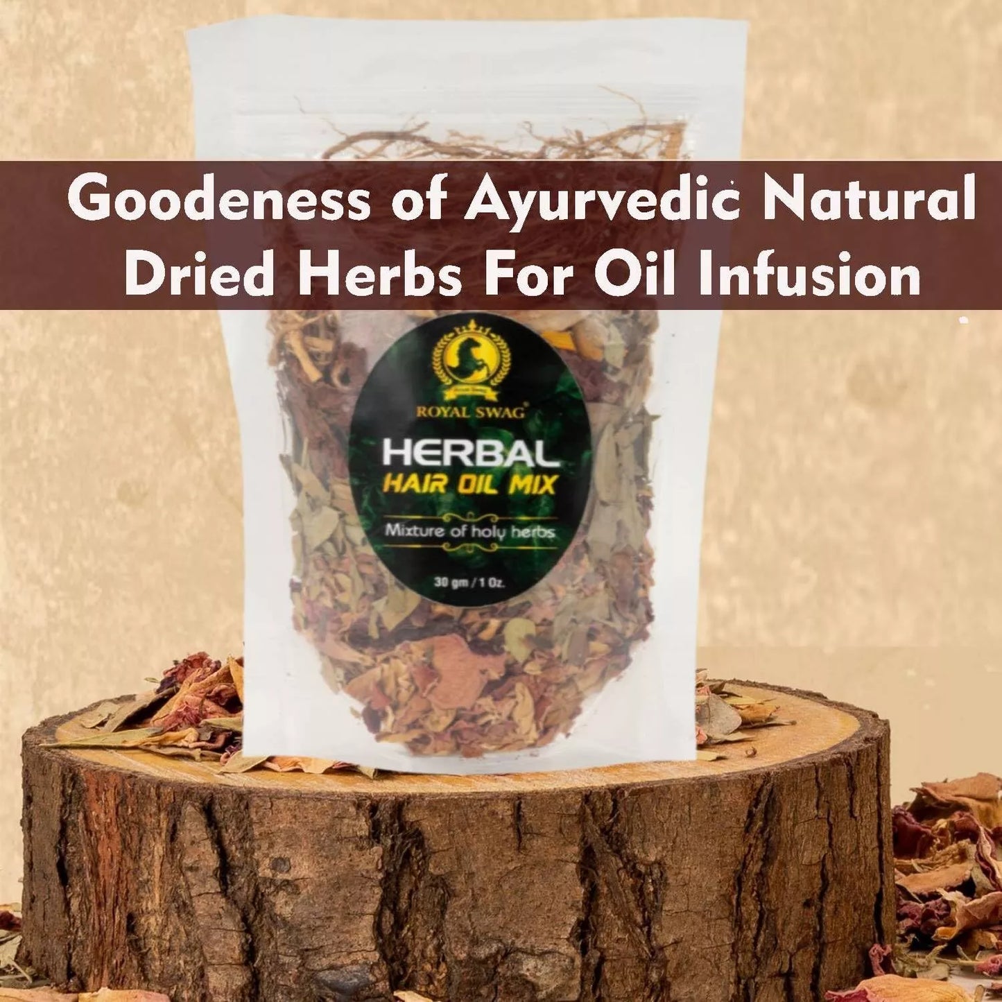 Herbal Hair Oil Mix of Vital Herbs Dried Hair Oil Mixture Essential Herbs for Thick Long Hair (30 gram) for Hair Nourishment (Pack Of 2)