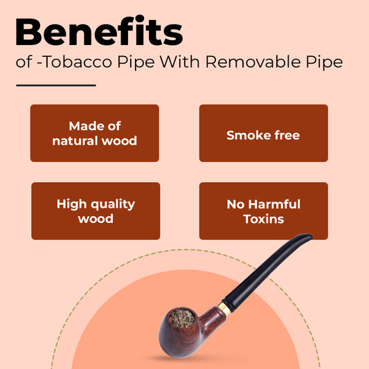 Captain Red Tobacco Smoking Pipe Wooden Smoking Tobacco Cigar Pipe