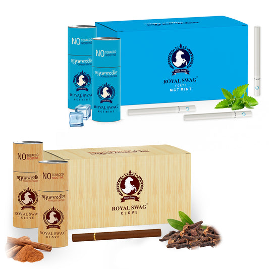 Ayurvedic Herbal Clove + Mint Flavor Cigarettes (50 + 50 Sticks)