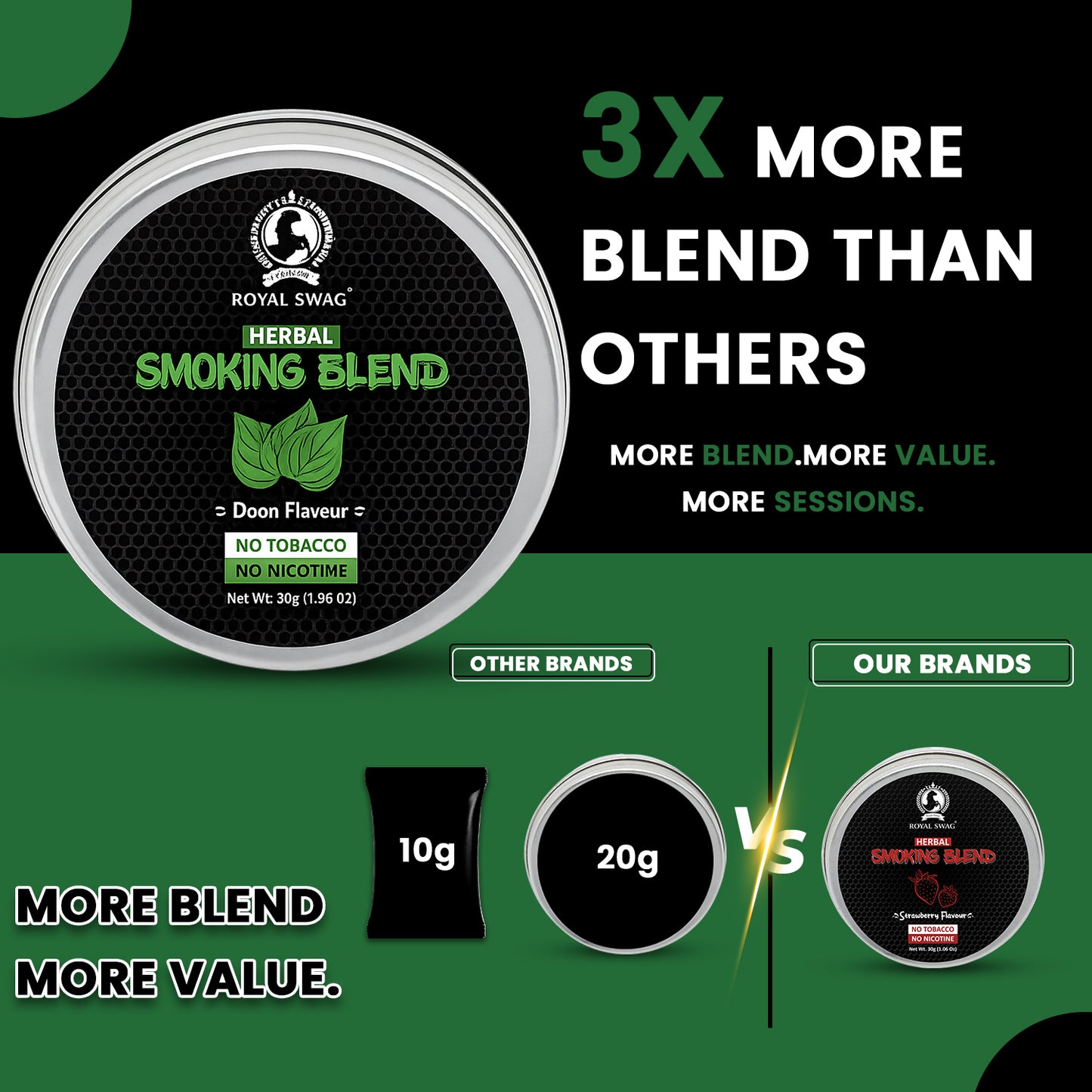 Ayurvedic Herbal Mixture Smoking Blend PAAN FLAVOUR (30 g/1.0 oz Container)