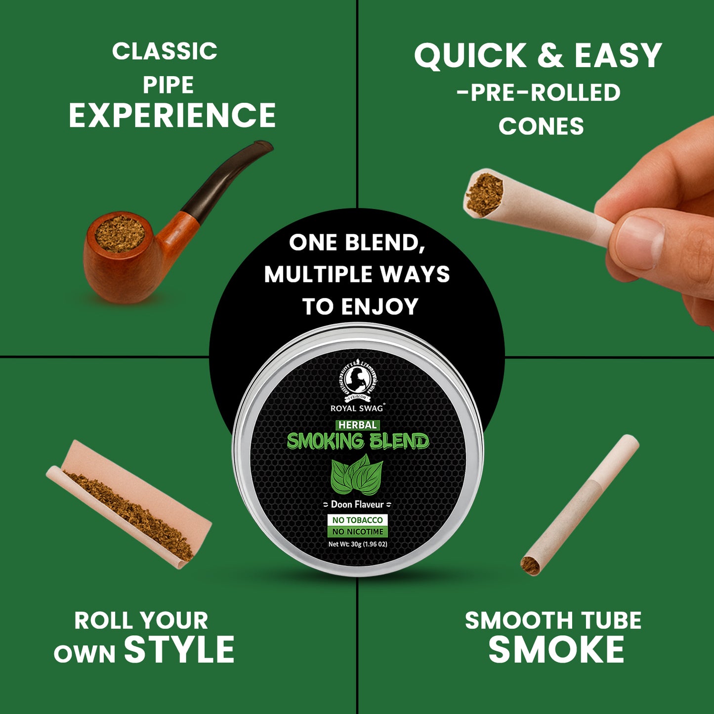 Ayurvedic Herbal Mixture Smoking Blend PAAN FLAVOUR (30 g/1.0 oz Container)