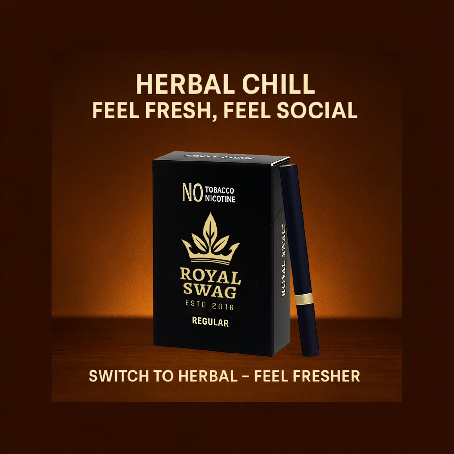 Regular Flavour Herbal Cigarettes - 10 Sticks Packet