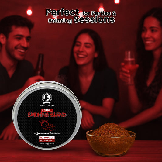 Ayurvedic Herbal Mixture Smoking Blend SRAWBERRY FLAVOUR (30 g/1.0 oz Container)