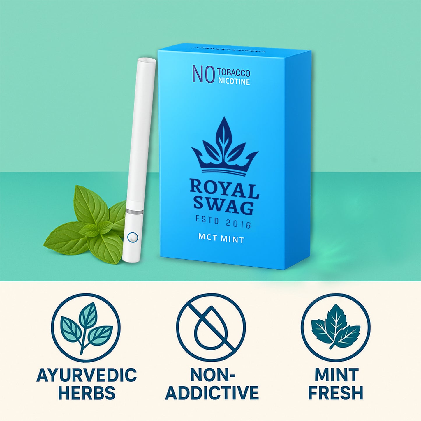 Regular and Mint Flavor Herbal Cigarettes - 20 Sticks
