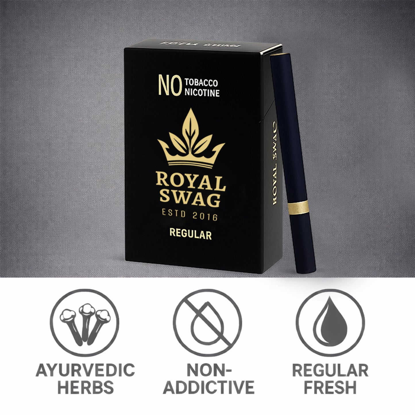 Regular Flavour Herbal Cigarettes - 10 Sticks Packet