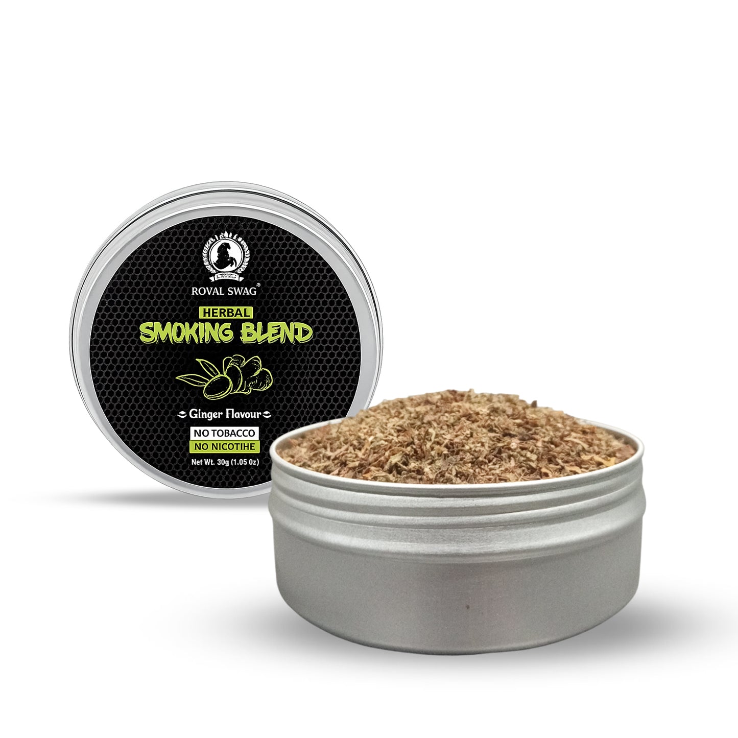 Ayurvedic Herbal Mixture Smoking Blend GINGER FLAVOUR (30 g/1.0 oz Container)
