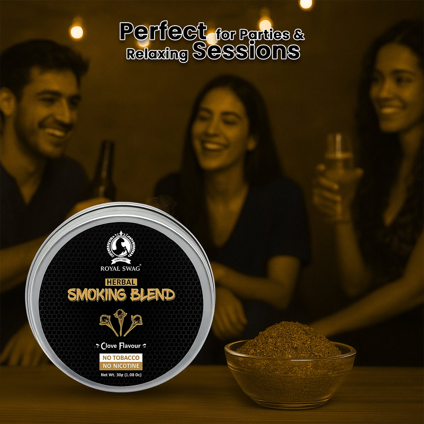 Ayurvedic Herbal Mixture Smoking Blend CLOVE FLAVOUR (30 g/1.0 oz Container)