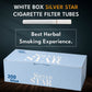White Cigarette Filter Tubes 84 mm Tube Length Plus 24 mm Filter Length (200 Count)