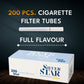 White Cigarette Filter Tubes 84 mm Tube Length Plus 24 mm Filter Length (200 Count)