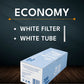 White Cigarette Filter Tubes 84 mm Tube Length Plus 24 mm Filter Length (200 Count)