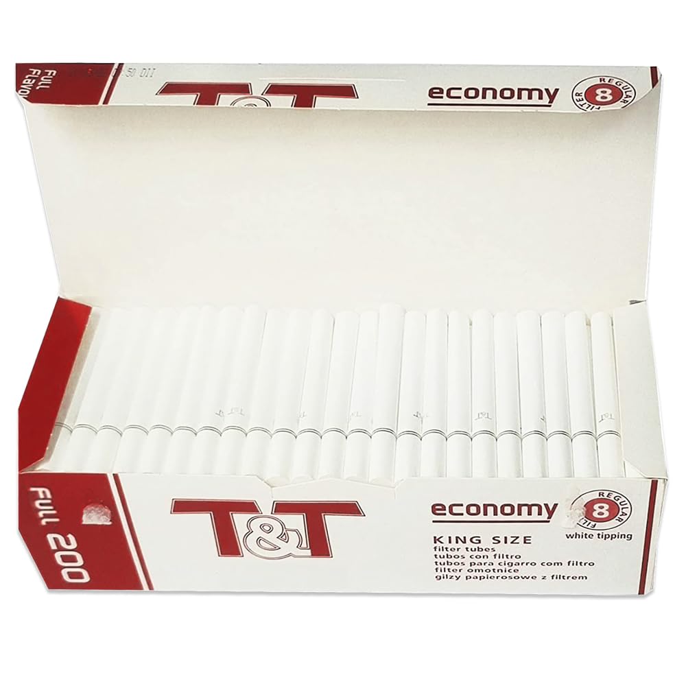 White Cigarette Filter Tubes 84 mm Tube Length Plus 24 mm Filter Length (200 Count)