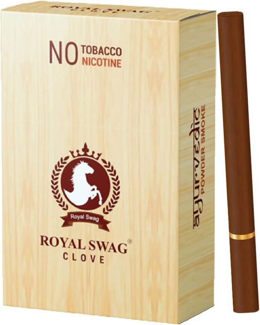 Ayurvedic & Herbal Cigarette, Clove Smoke Nicotine Free & Tobacco Free Cigarettes - (100 Sticks)