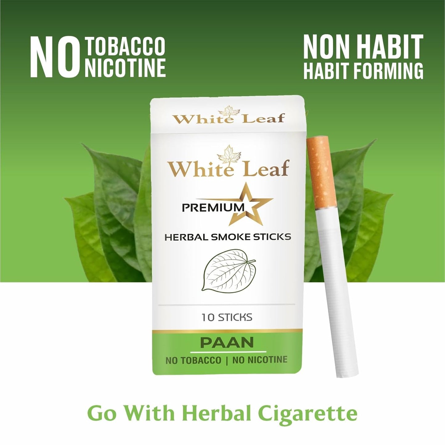 Natural Herbal Cigarettes PAAN Flavour(10 Sticks) 100% Tobacco-Free and Nicotine