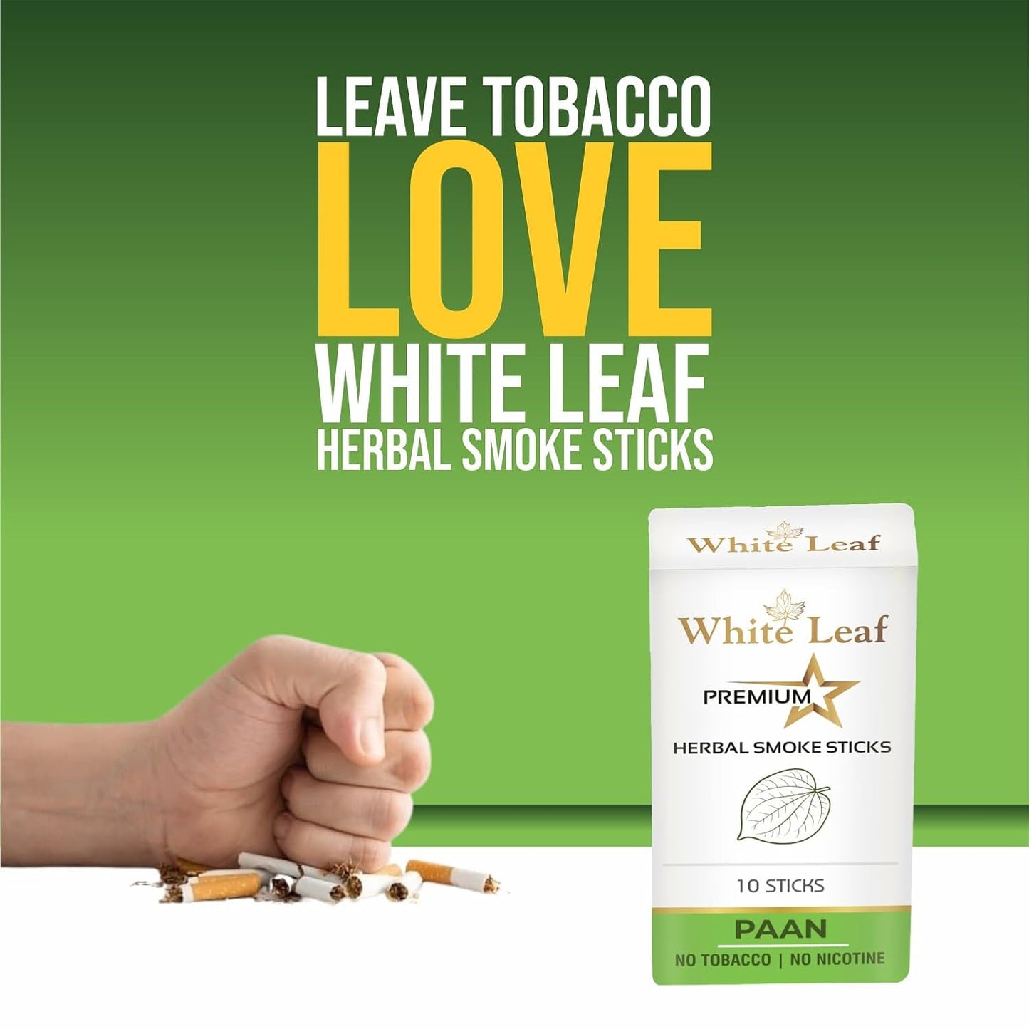 Natural Herbal Cigarettes PAAN Flavour(10 Sticks) 100% Tobacco-Free and Nicotine