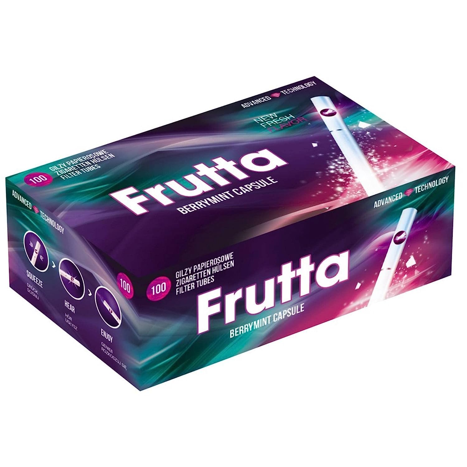 Filter Cigarette Tubes Box(100 count) Frutta Capsule Click Flavoured Tubes
