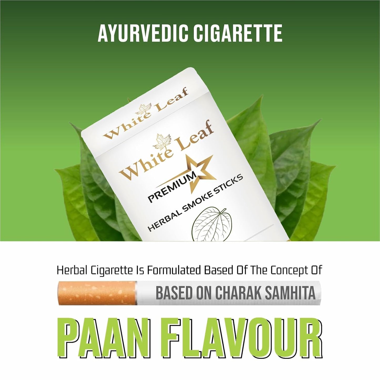 Natural Herbal Cigarettes PAAN Flavour(10 Sticks) 100% Tobacco-Free and Nicotine