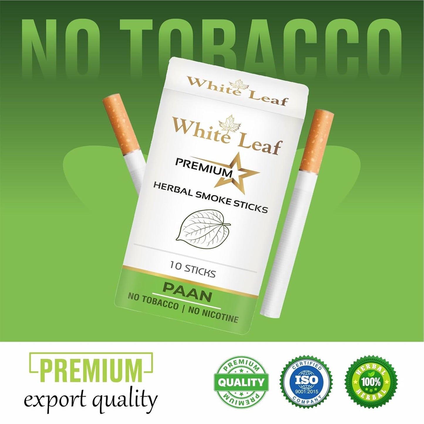 Natural Herbal Cigarettes PAAN Flavour(10 Sticks) 100% Tobacco-Free and Nicotine