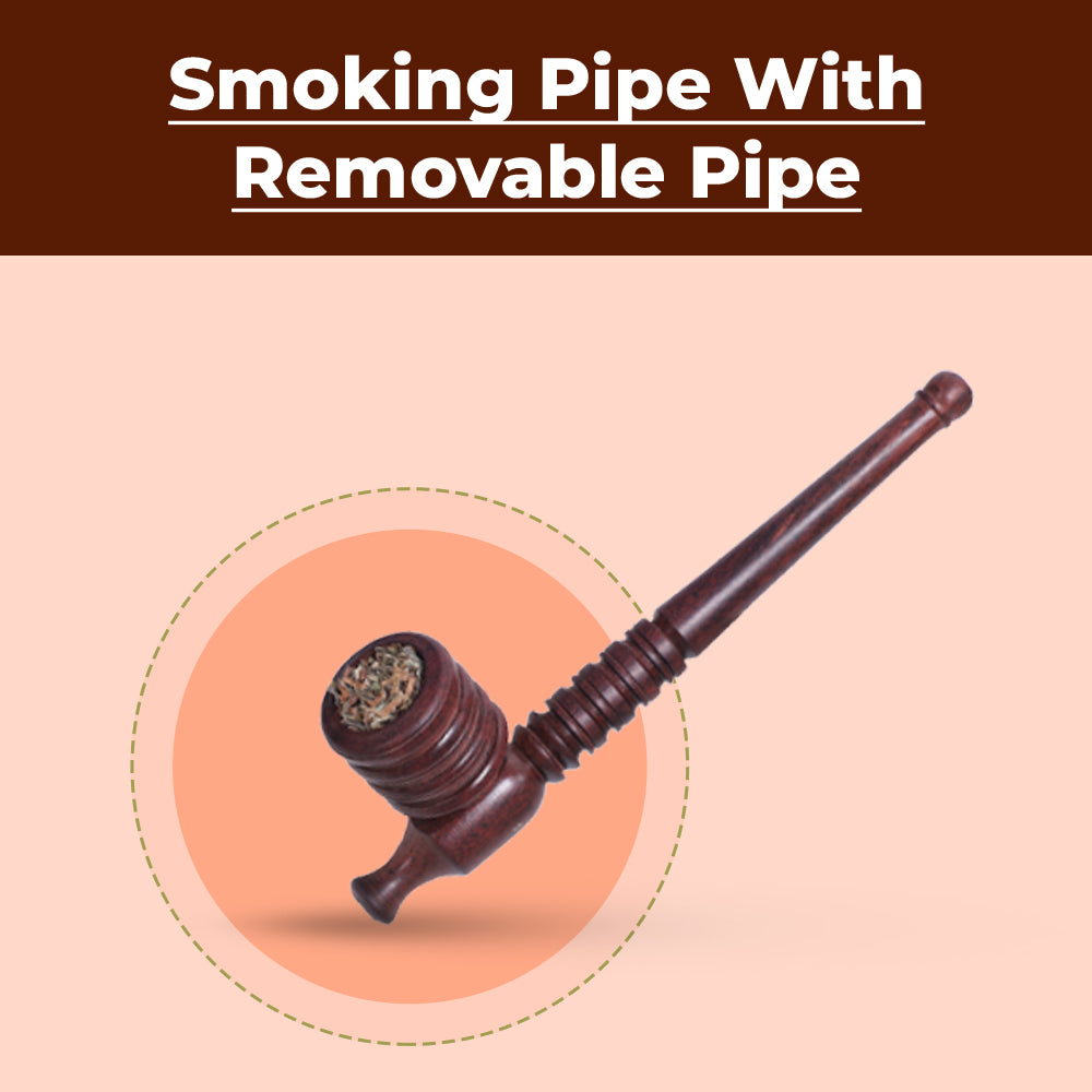 Classic Smoking Pipe Wooden | Vintage Tobacco Pipe Smoking Pipe (6 Inch)