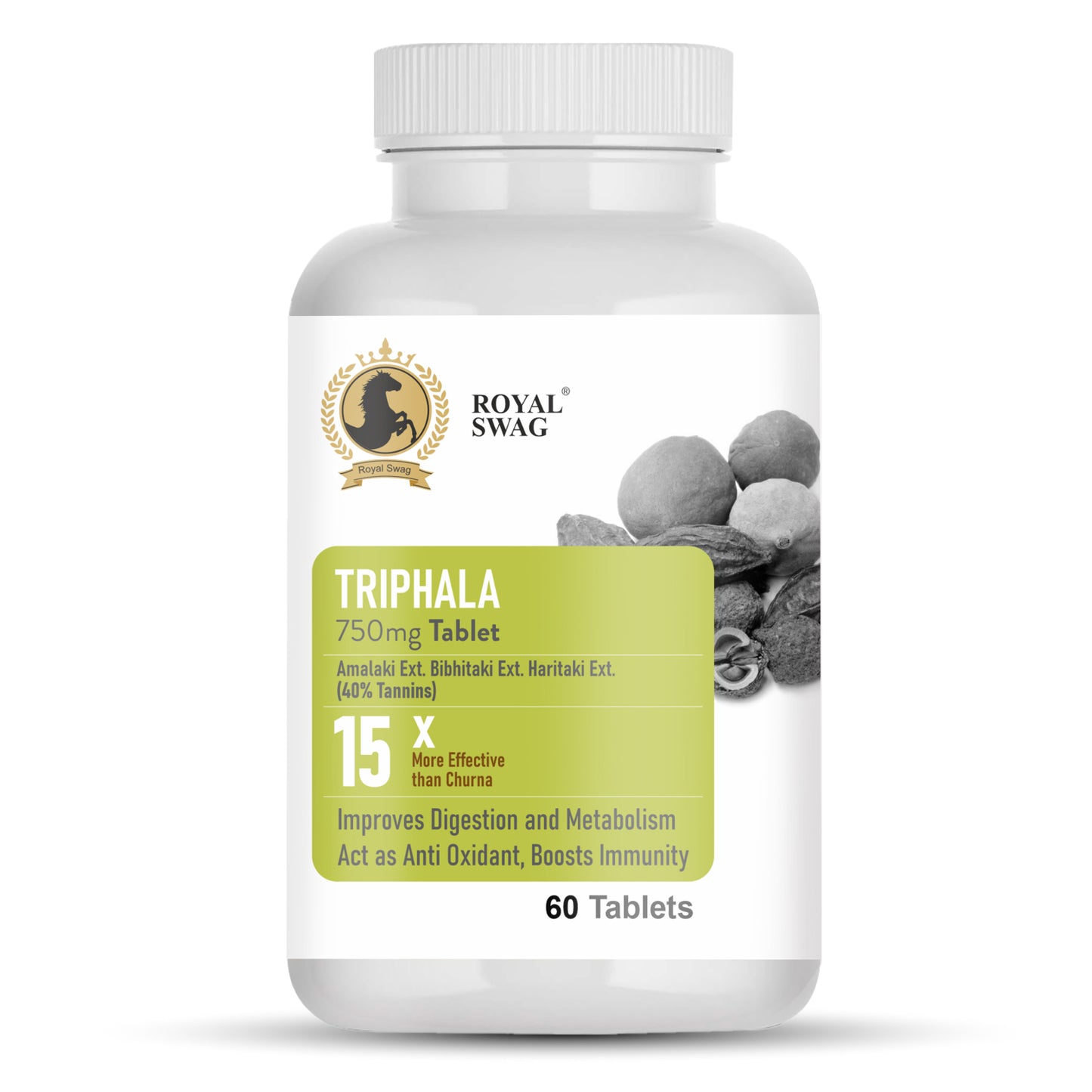 Ayurvedic Triphala Tablets 750 Mg(60 Tablets) Herbal Supplement
