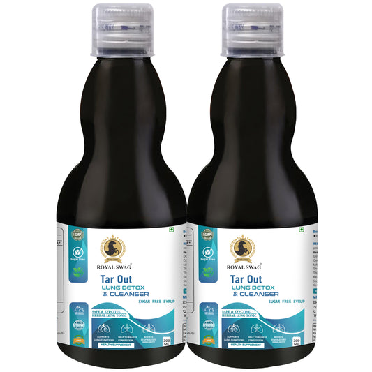 Combo Pack of Ayurveda Tar Out Syrub Lungs Detox - Sugar Free - 200 ML (Pack Of 2)