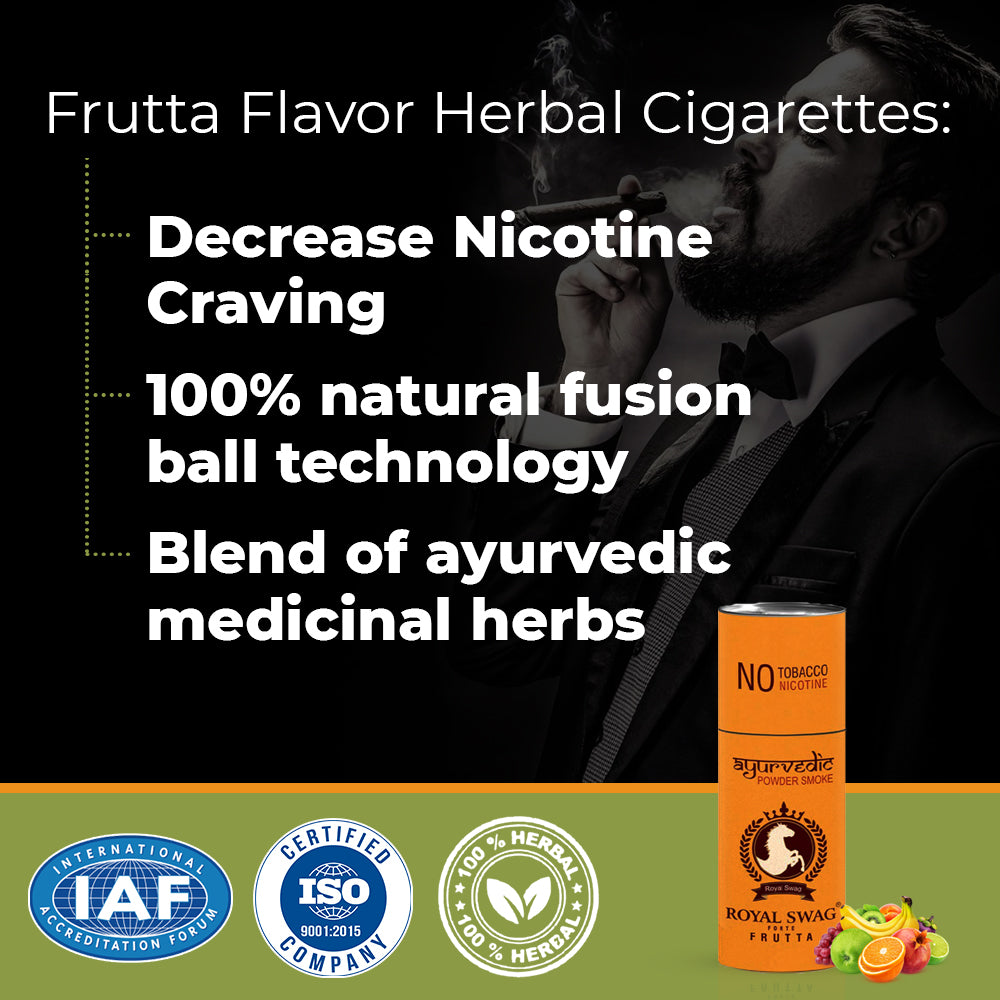 Ayurvedic Herbal Frutta + Mint Flavor Cigarettes 25 + 25 Sticks