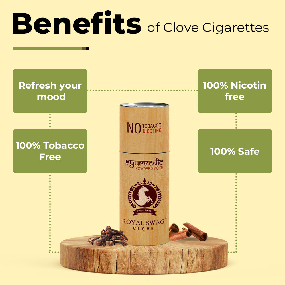 Ayurvedic Herbal Clove + Mint Flavor Cigarettes (50 + 50 Sticks)