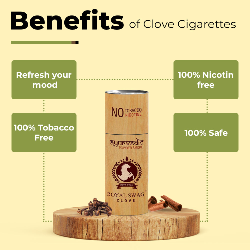 Ayurvedic Herbal Frutta + Clove Flavor Cigarettes 25 + 25 Sticks