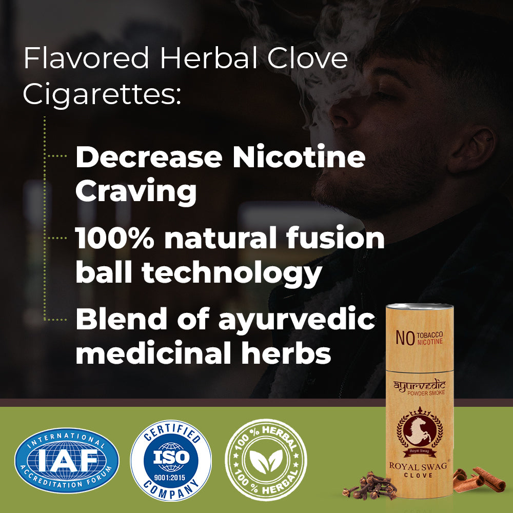 Ayurvedic Herbal Clove + Mint Flavor Cigarettes (50 + 50 Sticks)