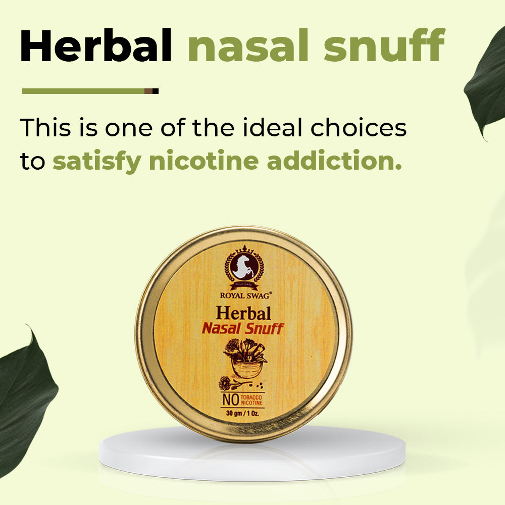 Herbal Nasal Snuff Tobacco Free Mint Snuff Pack of 04(1 Pack=30 g /1 oz)