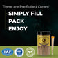 Pre Roll Cones With 1 Filter Tip Natural, GMO-Free and Gluten-Free (Jar Of 56 Pieces)