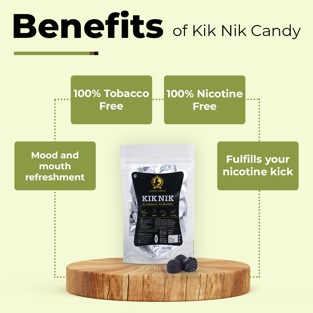 Ayurvedic & Herbal Keek NiK Nicotine Free 25 Candy (Pack of 1) | 85 gram