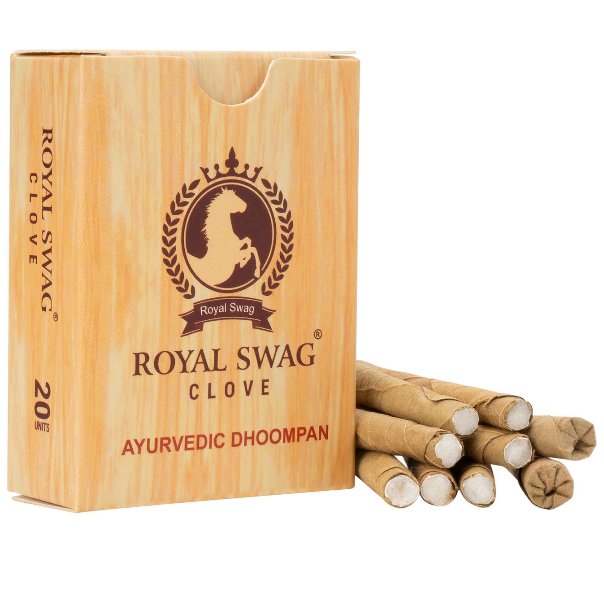 ayurvedic herbal cigarettes Royal Swag 100% Tobacco Free & Nicotine Free Clove 50 Sticks Pack of 5 (1 Box = 10 Sticks) : Health & Household Royal Swag Herbal Cigarettes Ginger