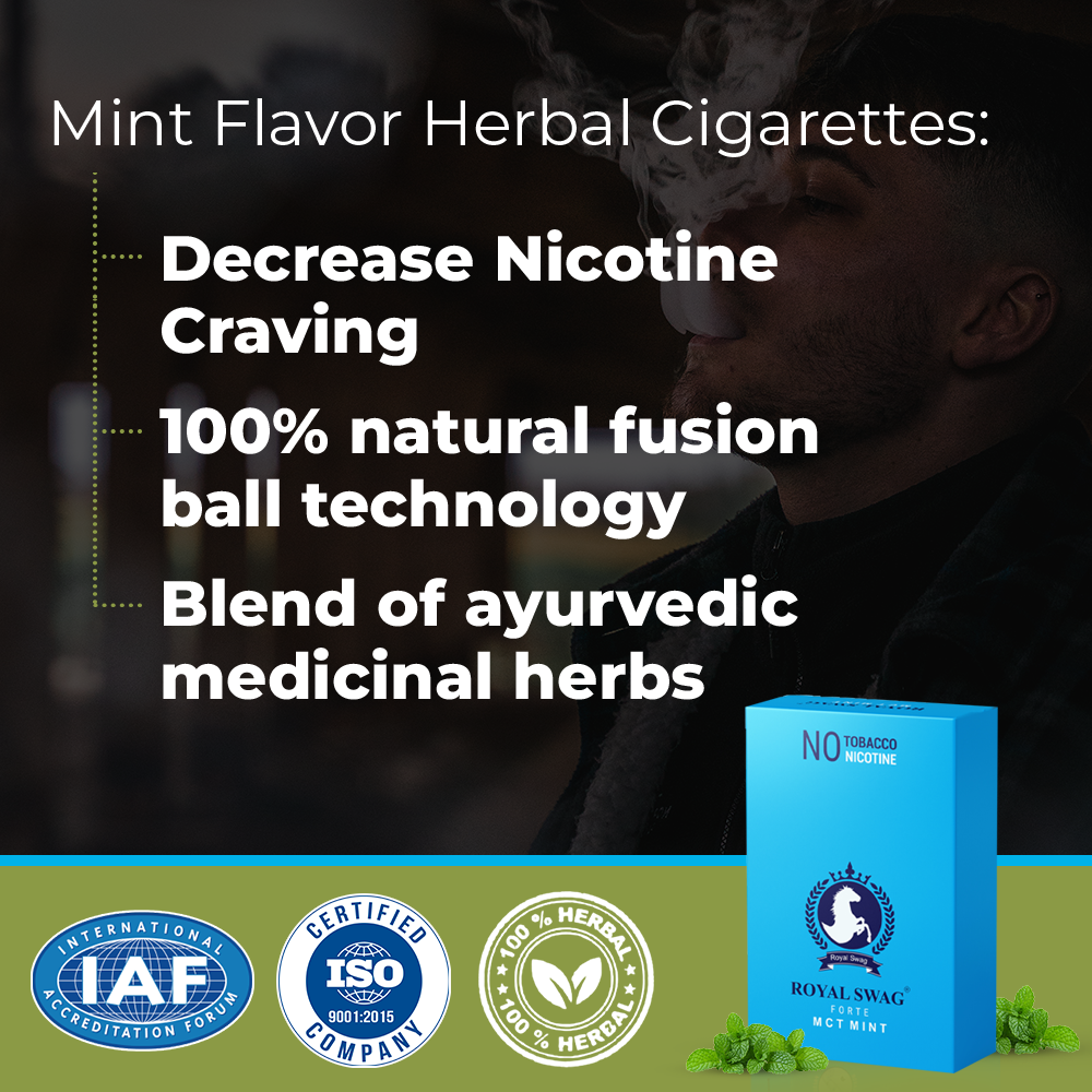 Regular and Mint Flavor Herbal Cigarettes - 20 Sticks