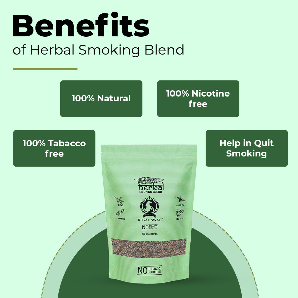 100% Tobacco Free & Nicotine Free Herbal Smoking Mixture Blend 250 gram