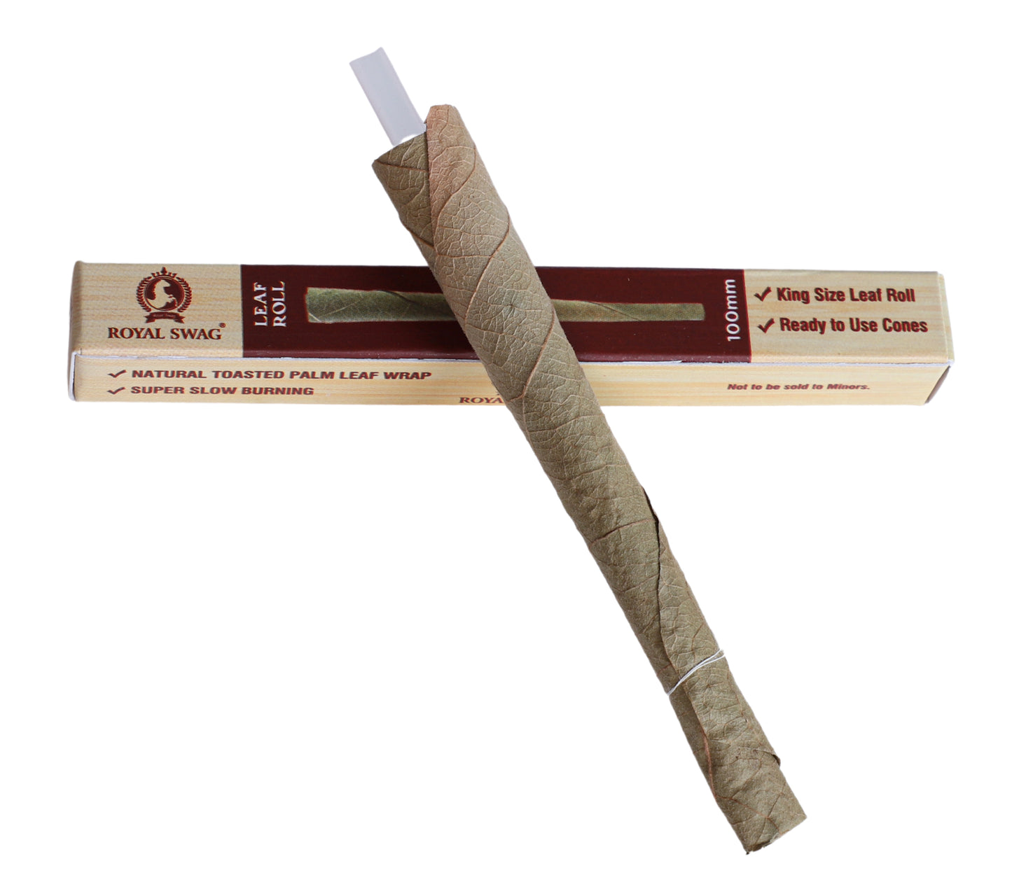 Natural Tendu Leaves Ready To Use Leaf Roll Party Pack Cones (Box of 56 Pieces)