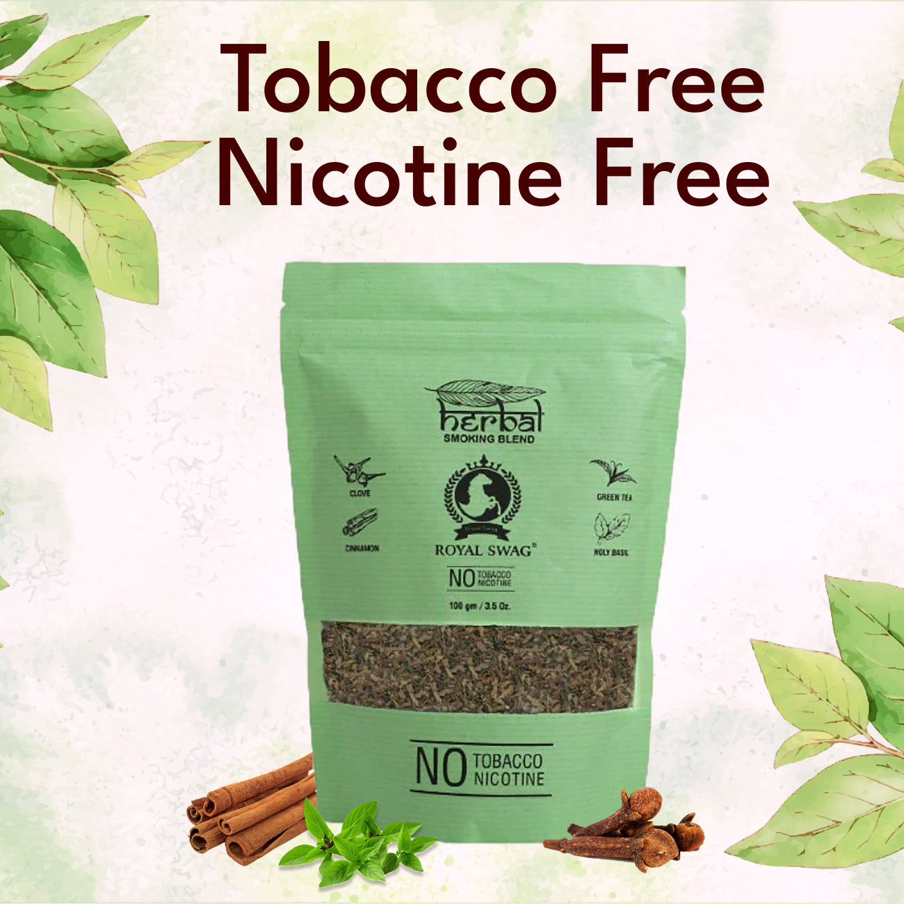 Tobacco & Nicotine Free Herbal Smoking Blend - 1 Pack (3.5 Oz/ 100G)