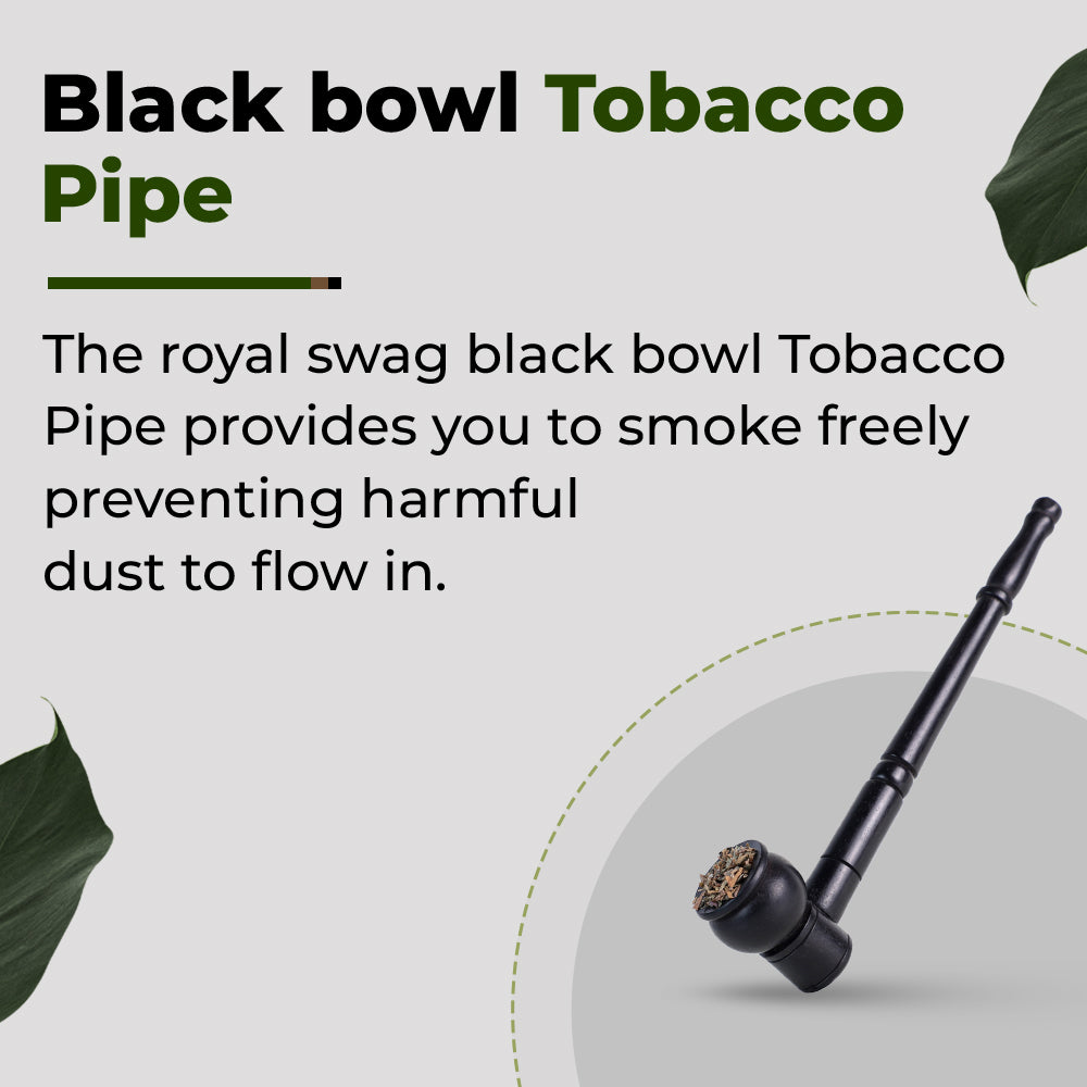 Classic Vintage Tobacco Smoking Black Bowl Pipe