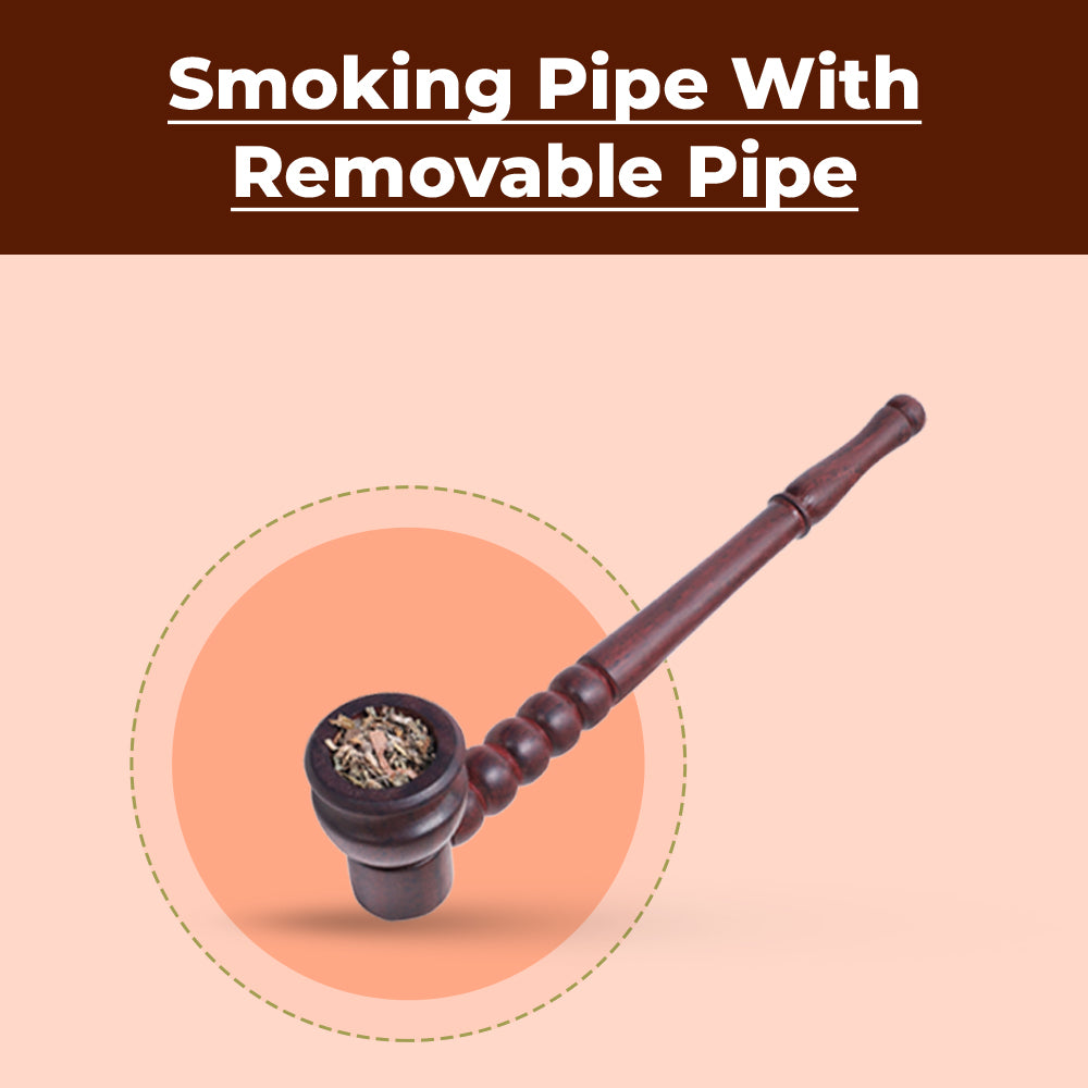 Classic Vintage Tobacco Brown Bowl Pipe (Brown) | Hard Wood Material