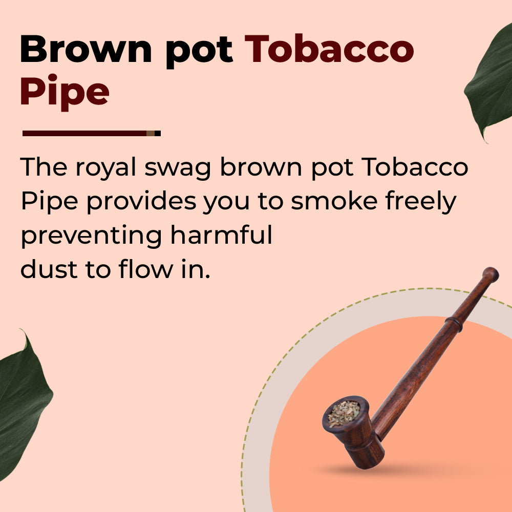 Brown Colour Vintage Wooden Smoking Pipe