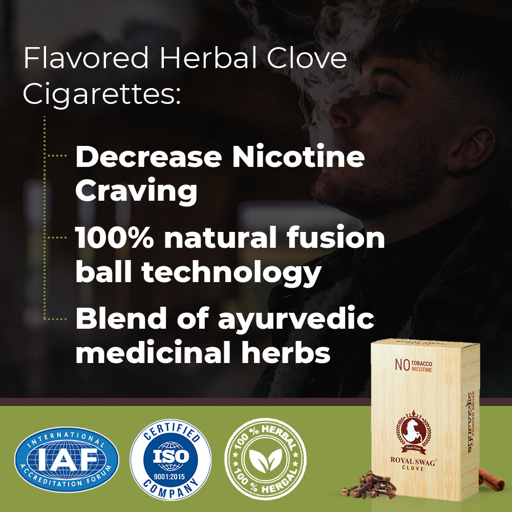 Regular and Clove Flavour Herbal Cigarettes - 20 Sticks