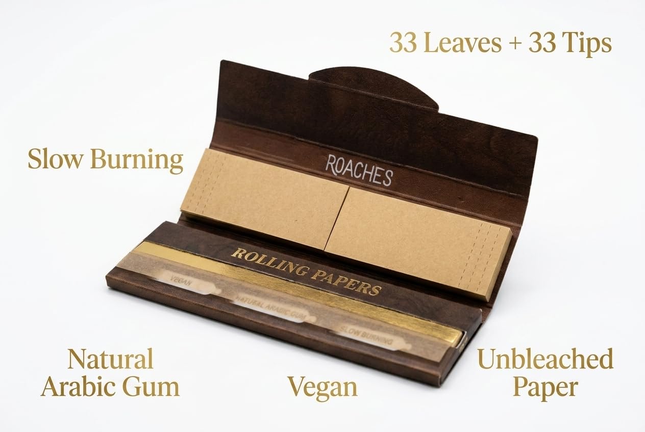 ROYAL SWAG Rolling Papers with Tips – 33 Leaves + 33 Filter Tips Combo Pack | Smooth Burn, Easy Roll | Premium Rolling Paper Kit