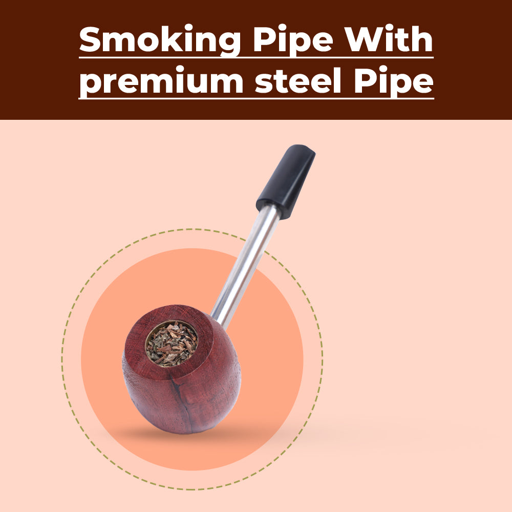 Wooden Steel Pipe Durable Handmade Classic Retro Sailor Pipe | Made In India